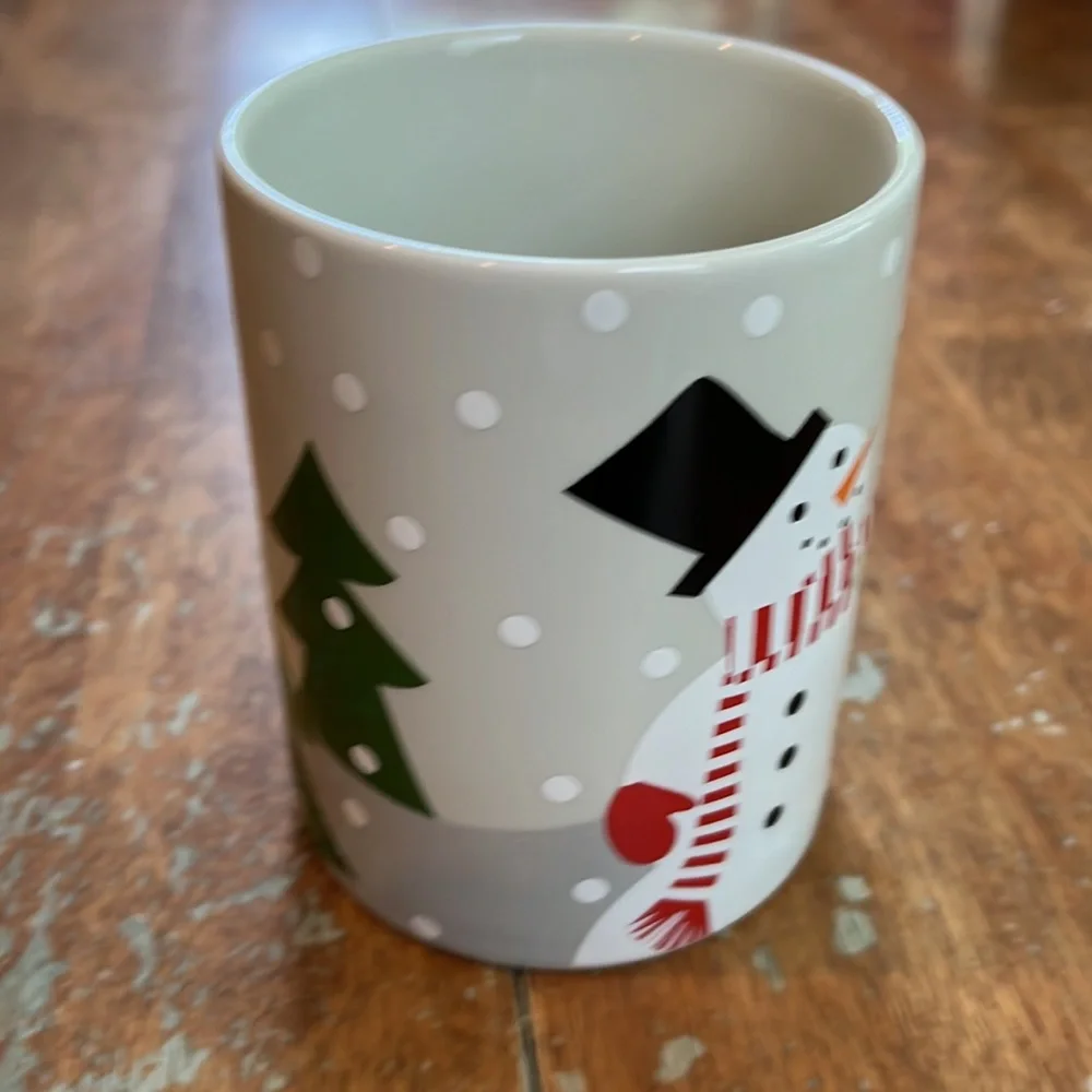 Crate and barrel Joan Anderson snowman/snow pal mug 2017